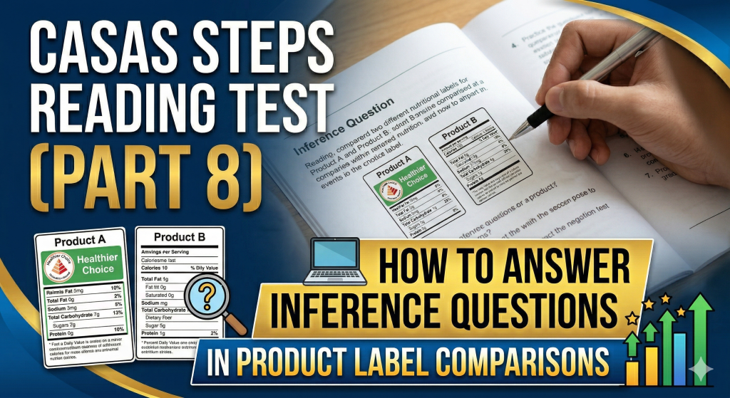 Inference questions in product label comparison